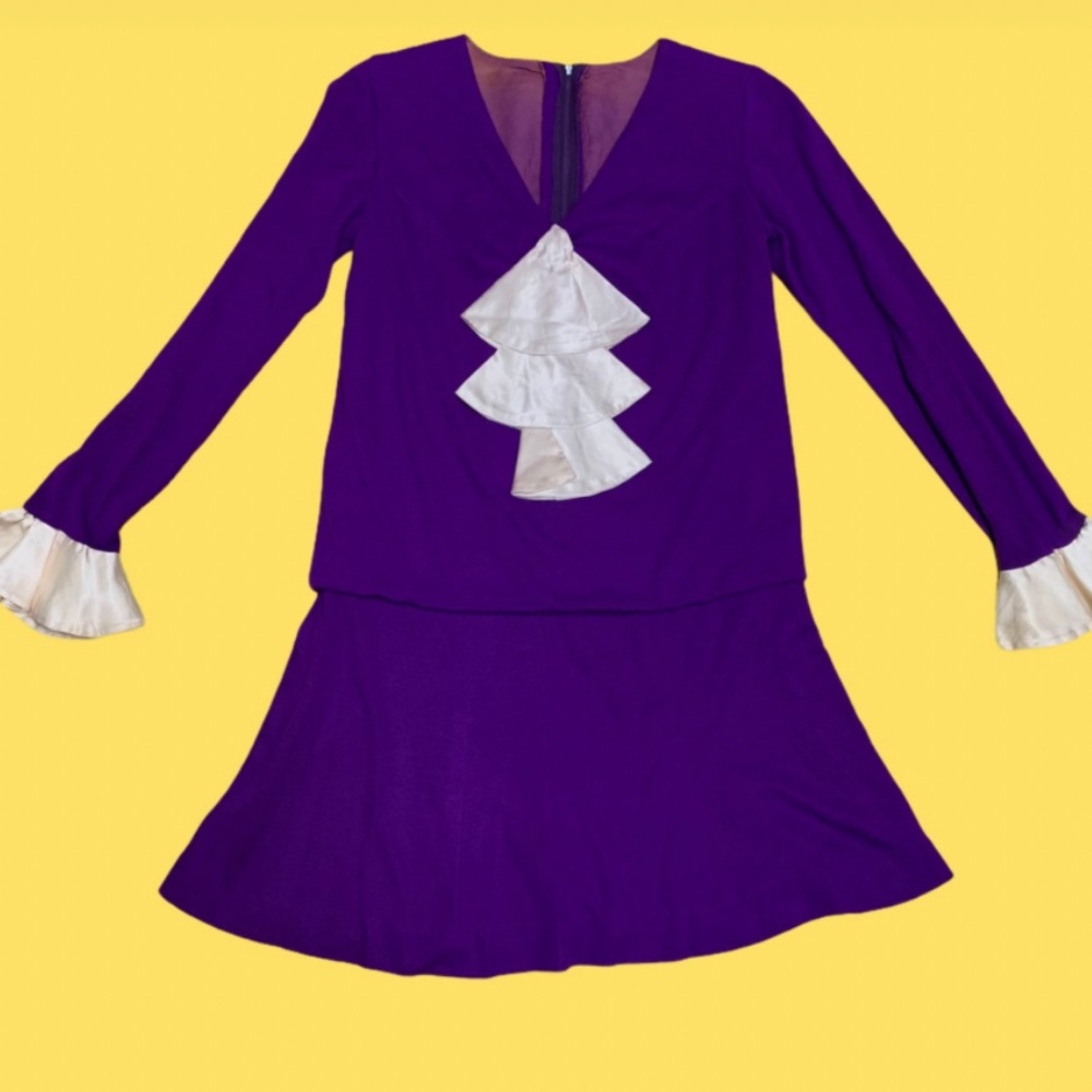 Purple vintage Mod 60s mini dress
